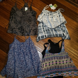 Bundle 4 camisole tops 2 NWT tanks sleeveless